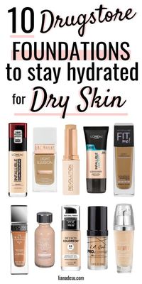 I know how hard it is to find the right foundation for your skin type. If you have dry skin, this post is for you! I’m sharing the best drugstore moisturizing foundations for dry skin, plus tips on how to choose foundation for dry skin and how to prep dry skin for makeup! These are the best drugstore foundations to stay hydrated all day! #drugstore #foundation #dryskin