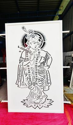 Cnc Krishna Design, Ganesha Drawing, Haridwar, Indian Folk Art, Radha Krishna Photo, Krishna Photos, Glitter Paint