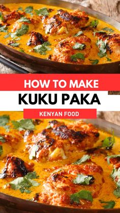 How to make kuku paka Kenyan food Kenyan Food, Chicken Entrees, Chicken Dishes Recipes, African Food, Poultry Recipes, Curry Recipes, Chicken Dinner Recipes