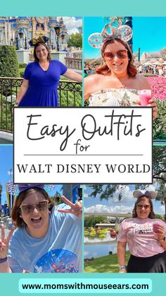 Comfort is key during your time at Walt Disney World, with lots of walking and hot temperatures - you won't want to wear bulky or uncomfortable outfits! Use these ideas to style cute outfits that are still comfortable to wear at Walt Disney World! Disney World Women’s Outfits, Disney World Summer Outfits Women, April Disney Outfits, Disney Outfit Over 40, Disney World Outfits Women Spring, Midsize Disney Outfits Summer, Disney World Outfits March, Disneyworld Outfit Summer Women, Disney Spring Outfits