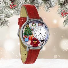 Experience the magic of Christmas each and every day with our NEW Christmas Morning Watch! Handmade in the USA by our talented team of artists using handcrafted miniatures, our Christmas Morning Watch features a tiny, decorated tree surrounded by gifts, adorable reindeer sweater, and large cup of cocoa, all atop a cute-and-cozy Christmas backdrop. Feel the warmth and wonder of the holidays every time you wear this wearable work of art–cheers! Cup Of Cocoa, Gift Logo, Reindeer Sweater, Christmas Backdrop, Whimsical Gifts, Christmas Backdrops, Logo Gifts, The Magic Of Christmas, Magic Of Christmas