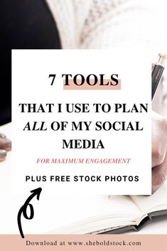 Top 7 Tools I use to Plan Social Media — She Bold Stock Social Media Fast, Business Binders, Social Media Automation, Facebook Tips, Instagram Plan, Social Media Management Tools, Social Media Analytics, Linkedin Marketing, Social Media Schedule