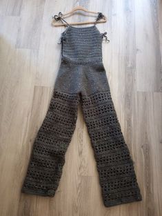 Crochet pants one piece jumpsuit. Fits size 4. Length 30". Fitted Overalls For Beach, Fitted Beach Overalls, Tweed Crochet, Crochet Overalls, Crochet Jumpsuit, Crochet Jumpsuits, One Piece Jumpsuit, Crochet Pants, Womens Jumpsuits