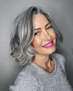 Lipstick Colour, Silver Iphone, Fall Hair Cuts, Gray Hair Cuts, Natural Gray Hair