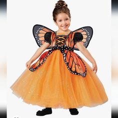 New In Bag. Includes: Dress And Wings (Shoes Not Included) 100% Polyester Plz See Pics And Bundle To Save. I Average 1 Day Shipping And You Will Get Amazing Customer Service From A 5 Star Poshmark Ambassador. Fairytale Butterfly, Monarch Butterfly Costume, Girls Cheerleader Costume, Wings Shoes, Fortune Teller Costume, Spirit Costume, Princess Cape, Spider Costume, Butterfly Costume