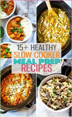 These 30  Healthy Slow Cooker Recipes are the best way to get ready for the work week – just dump everything in the crockpot and you're set! Here's a recipe for a foolproof crockpot lasagna! Healthy Crock Pot Recipes, Slow Cooker Meal Prep, Recipes For Meal Prep, Healthy Slow Cooker Recipes, Carrot Salad Recipes, Crock Pot Inspired Recipes, Slow Cooker Meals, Crockpot Lasagna, Stuffed Shells Recipe