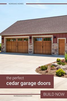 the perfect cedar garage doors build now