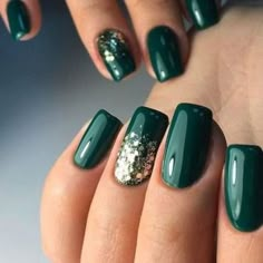 Green Nail Art, Green Nail Designs, Nail Colors Winter, Christmas Gel Nails, Green Nail, Colorful Nail Designs, Winter Nail, Popular Nails, Xmas Nails