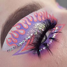 Transformers Makeup, Edc Makeup, Kush Mascara, Eye Makeup Inspo, Rhinestone Makeup, Gimme Brow, Eyes Nails