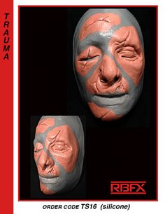 an image of a face made out of clay with the words rrex on it