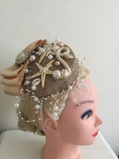 Please do not buy it ,if you need it before a week.Shipping takes a week to US and 3 days to EU AFTER PROCESSING TIME.Some items are ready to ship . This pillbof fascinator hat is a necessity for any beach trip, beach wedding, or mermaid enthusiast! Designed with weddings in mind, the pearl-and-seastar-embellished circlets are practically made for unique and gorgeous photos. This sweet and pretty Beach Starfish fat for little mermaid with real starfishes with pearl rhinestones at the center ,sea Whimsical Beach Headpieces For Summer, Handmade Adjustable Hair Accessories For Beach, Whimsical Summer Beach Headpieces, Handmade Vintage Beach Costume Hats And Headpieces, Whimsical Adjustable Costume Hats For Beach, Adjustable Whimsical Costume Hats And Headpieces For Beach, Vintage Handmade Costume Hats And Headpieces For Gifting, Whimsical Handmade Mini Hat For Beach, Handmade Whimsical Mini Hats For Beach