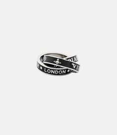 Our Percy ring draws inspiration from the location of our flagship boutique in London and receives enamel lettering that reads 'Vivienne Westwood. Conduit Street. Mayfair. London.' on the bands. The design is influenced by the Conduit Street bangle from the archives, complete with intricate orb details. Vivienne Westwood Ring, Interlocking Ring, Mayfair London, Short T Shirt, Recycled Silver, Men's Jewelry Rings, Socks And Tights, Knitwear Tops, Watch Gifts