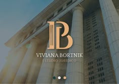 an image of a building with columns and the words, vivana borink est