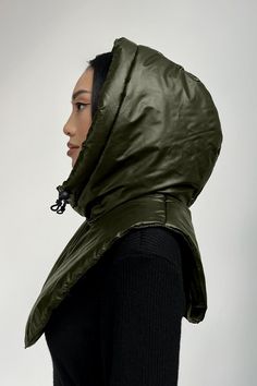 Waterproof hooded scarf, Balaclava, Rain hood,  Khaki hood cowl, Rainproof hooded cowl, Womens hooded scarf, Outdoors gift for her Removable women's hood with insulation - a hit of the fall-winter 2023-2024 season! Fabric: quilted raincoat on silicone Insulation - silicone (200 g/m2) Composition: 100% polyester Color: black, white, khaki Size: UNI (Universal) The removable hood is made of jacket fabric with silicone insulation. The hood on silicone - protects the head from wind, cold, and rain, keeping warmth and comfort. The sleeve of the removable hood, which insulates, lies gently on the shoulders and protects the chest and back from the cold. The hood is adjustable along the edge with an elastic band with a fastener. For ease of putting on, a zipper is provided. This headdress in unive Solid Color Hooded Balaclava With Adjustable Hood, Windproof Hooded Balaclava For Winter, Hooded Balaclava For Outdoor Fall Activities, Hooded Balaclava For Fall Outdoor Activities, Winter Balaclava With Adjustable Hood, Fall Adjustable Hooded Balaclava, Hooded Fall Balaclava For Outdoor, Winter Hooded Balaclava With Drawstring, Hooded Winter Balaclava