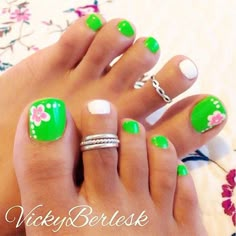 10+ Spring Toe Nail Artwork Styles, Tips, Trends & Stickers 2015 | Nail… Spring Pedicure, Toenail Art