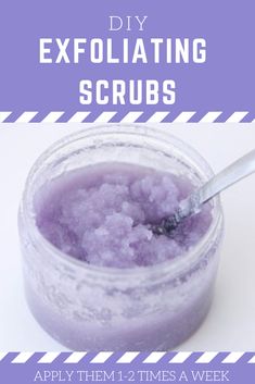 Try these natural face scrubs 1-2 times a week. #skincare #exfoliating #diyskincare #homemadescrubs #skincaretips #beautytips Diy Exfoliating Face Scrub, Exfoliating Scrub Diy, Natural Face Scrub, Salt Scrubs, Face Scrubs, Exfoliating Face Scrub, Exfoliating Face, Cosmetica Natural