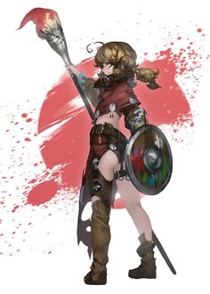 Painter Character Design, Giant Paintbrush, Painter Character, Female Painters, Poses Photography, Dungeons And Dragons Characters, Dnd Art, Fantasy Inspiration