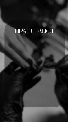 two hands in black gloves holding each other's fingers with the words ipacic act above them