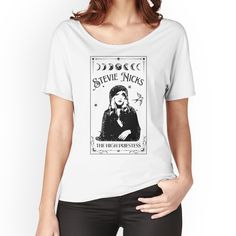 a women's relaxed fit t - shirt with an image of steve nicks