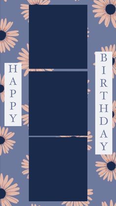 a birthday card with flowers on it