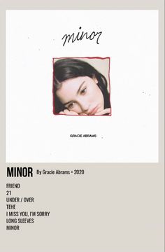 an advertisement for the minor album, minor