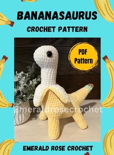 a crochet pattern for a stuffed animal that looks like a banana