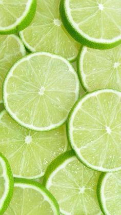 lime slices are arranged on top of each other