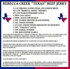 a poster with instructions on how to use the texas beef recipe for steaks and sides