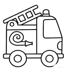 a fire truck coloring page for kids