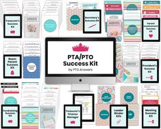 resources for PTA PTO leaders show on iPads and colorful front pages on white background Pta Organization, Pta Fundraising, Do Your Job, Parents Room, Parent Involvement, Step Parenting, Better Parent, Staff Appreciation, Organization Printables