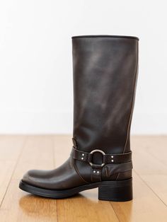 We love the rugged look and feel of these new arrivals from Steve Madden. The super casual and masculine inspired vibes are felt throughout the multiple buckle details throughout a washed and distressed tall boot silhouette. Heel height: approx. 2" Rocky Boots, Boot Silhouette, 60's Dress, Rugged Look, Tall Boot, Dressy Dresses, Athleisure Fashion, Mother Denim, Denim Flares