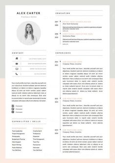 a professional resume template with an orange border on the top and bottom half of it