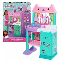 (eBay) Introducing the Gabby’s Dollhouse, Cakey Cat Kitchen set for kids! Cakey’s toy kitchen features a stove, a sink with a dish rack, 10 kitchen accessories and utensils, with utensil hangers that hang above the window, along with 9 pieces of play food and a toy refrigerator that has photos of Gabby and her Cat-Tastic kitties, which can also be used for storing your play food, kitchen accessories and your kids kitchen playset pieces! Kitchen Set For Kids, Toddler Kitchen Set, Kitchen Sets For Kids, Play Kitchen Accessories, Play Kitchens, Play Kitchen Sets, Toy Food, Pretend Play Toys