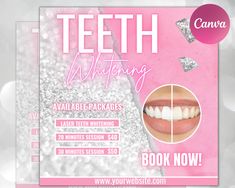 Teeth Whitening Flyer: Don't miss out on this opportunity to showcase your teeth whitening services with a stunning Teeth Whitening Flyer template. It's perfect for any business looking to make a statement and attract potential clients. Get yours now and start driving more customers to your business! DIY Flyer, Dental Flyer, Dentist Flyer, Dentistry Flyer, Flyer Design, Flyer Template, Premade Flyer, Social Media Flyer, Teeth Class Flyer, Teeth Flyer, Teeth Prices Flyer, Teeth Training Flyer, Wh Homecoming Campaign, Laser Teeth Whitening, Tooth Gem, Business Diy, Christmas Flyer, Flyer Design Templates, Teeth Whitening, Flyer Template, Flyer Design