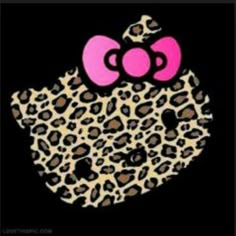 an image of a hello kitty with leopard print