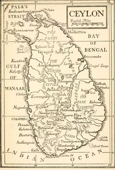 an old map of the island of cylon