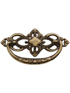 an antique brass finish door handle