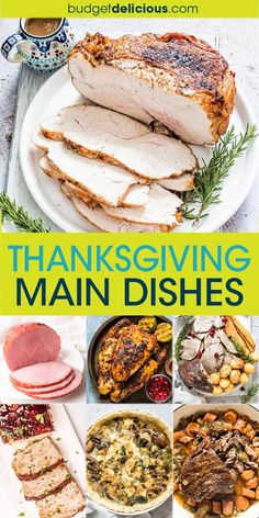 thanksgiving main dishes with the title overlay