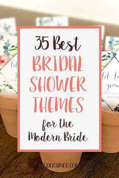 Looking for bridal shower themes that are anything but basic? This list of 35 themed bridal shower ideas covers everything from boho brunches to chic seasonal themes that today’s bride will love. Whether planning a modern bridal shower for spring, fall, winter, or any season, you’ll find unique ideas here! Check out these modern bridal shower ideas to create a super memorable day! | Modern MOH