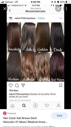 Brown Hairs, Medium Brown Hair Color, Blonde Hair Dye, Rambut Brunette, Ash Brown Hair Color, Brown Hair Shades, Medium Hair Color, Hair Color Chocolate, Chocolate Brown Hair Color