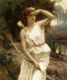 an image of a woman holding a bow and arrow in her hand with the caption saying, salvat da classical beauty - of the past tumbi com