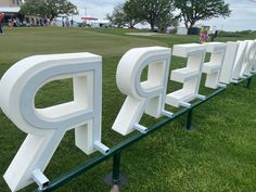 the letters are made out of white plastic