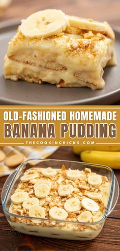 Old-Fashioned Homemade Banana Pudding from scratch is a quick and easy dessert. Rich and creamy vanilla pudding, combined with layers of crunchy vanilla wafers and perfectly ripe bananas. Easy to assemble and packed with flavor, this is a favorite at any gathering, potluck, picnic, or Holiday! Banana Cake Recipe Moist, Cookies Banana, Cake Recipe Moist, Banana Pudding Desserts, The Cookin Chicks, Recipes Banana, Homemade Banana Pudding, Banana Dessert Recipes