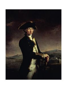 a painting of a man in a black coat and hat