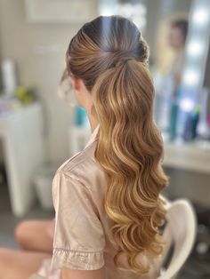 Wedding Hairstyle Ponytail Bridesmaid, Wedding Hairstyle Ponytail Bride, Wedding Hair Inspiration Ponytail, Ponytail Hairstyles For Weddings, Hairstyles Ponytail Wedding, Glam Ponytail Hairstyles Wedding, Long Hair Ponytail Styles Wedding, Wedding Ponytail Hairstyles Bridesmaid, Bride Hairstyles Ponytail