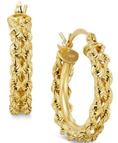 Heart Rope Chain Hoop Earrings in 14k Gold | macys.com Chain Hoop Earrings, Buy Gold Jewelry, Nails Jewelry, Gold Rope Chains, Yellow Gold Jewelry, Heart Shaped Earrings, Earrings White, Ear Rings, Love Jewelry