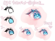 the steps in how to draw an anime eye