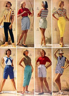 Sears Catalog, Spring/Summer 1958 - Women's Fashion Moda Z Lat 70., Mode Over 50, Look Disco, 50s Outfits, 40 Women