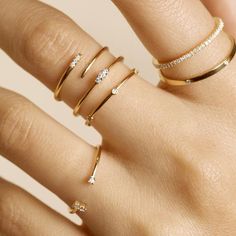 Different Rings, Classy Jewellery, Wedding Ornaments, Open Cuff Ring, Contour Band, Stone And Strand, Signature Necklace, Diamond Cluster Engagement Ring, Gold Diamond Wedding Band