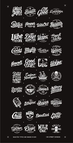 an image of the back side of a black and white poster with various logos on it